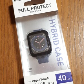 ◆送料無料◆Apple Watch 6/SE/5/4 40mm フルカバーケース★ワイヤレス充電可能★ ハイブリッド ブラック AW-40CSUCBK