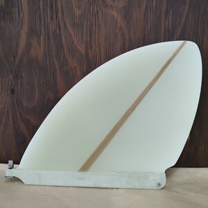  half moon center fins 8 -inch wood core fibre glass made Classic rog Noserider single fins rare long board 