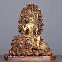 仏像 文殊菩薩像 真鍮製 卯年 守り本尊_画像1