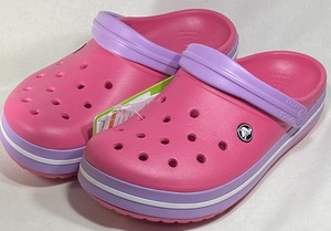 【未使用/小傷】クロックス クロックバンド 25.0 cm パラダイスピンク/アイリス 11016-6OC M7W9 タグ有 crocs crocband