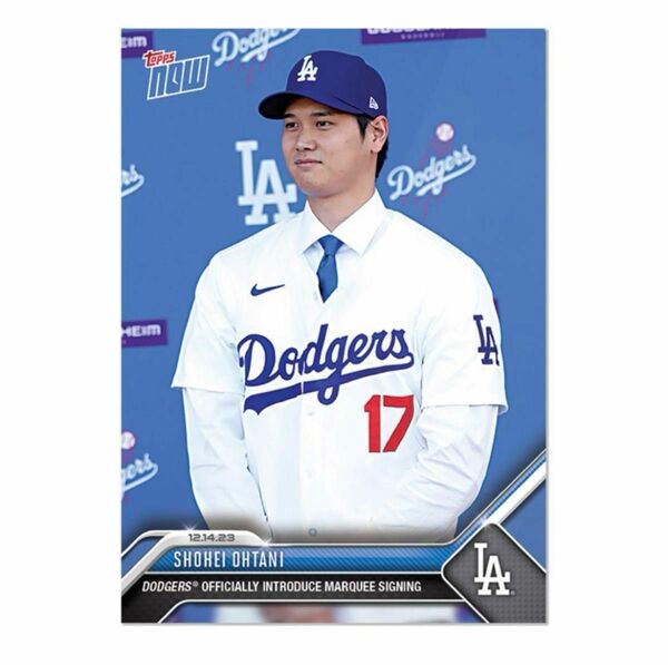 大谷翔平　MLB Topps now ドジャース入団会見 