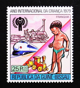 ギニアビサワ　1979年　鉄道を含む切手　　　B816