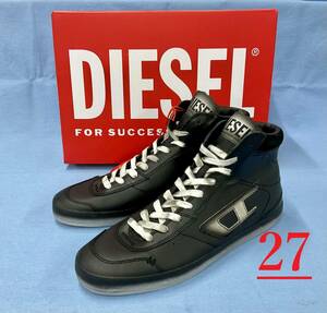 ディーゼル　ミッドカット スニーカー 0124　27.0cm　ブラック　新品 タグ付　Y03261 DIESEL　S-Leroji Mid　Dロゴ 新色　日本未発売