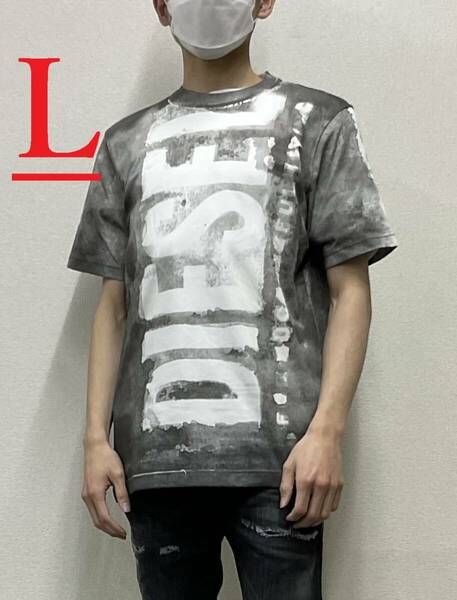 ディーゼル　Tシャツ 2624　Lサイズ　グレー　新品 タグ付　プレゼントにも　DIESEL　T-JUST-G12　A09271 0AIJV　レギュラーフィット