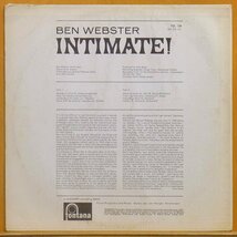 ●レア!名盤!Mono!ダブル洗浄済!★Ben Webster(ベン ウエブスター)『Intimate!』 UKオリジLP #61603_画像2