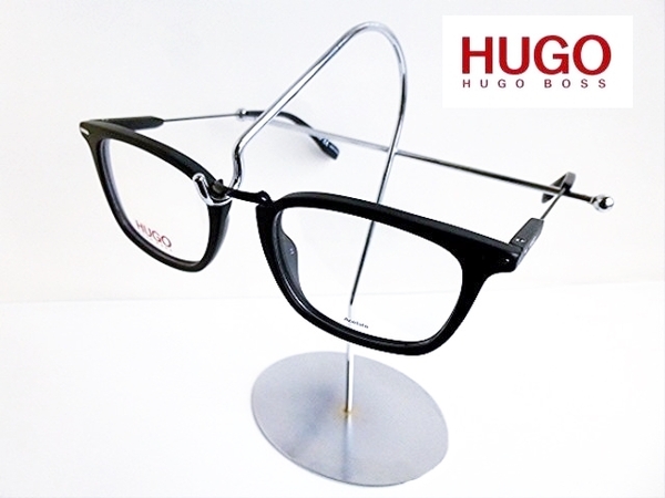 ■HUGO BY HUGO BOSS(ヒューゴボス)マットブラックメガネフレーム【新品】