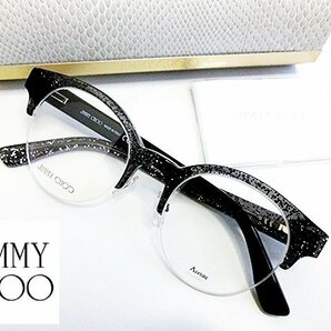 ■JIMMY CHOO（ジミーチュウ）ブラック・グリッター・サーモントメガネフレーム【新品】