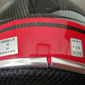 超軽量 フルカーボン ヘルメット CARRERA FIREBALL R カレラ ファイヤーボール スモールジェット ジェットヘル Mサイズ 競技用 リペア 用 の画像8