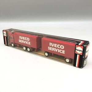 【未使用】 herpa ヘルパ Unic Lkw mit Hnger トラック トレーラー TRUCK IVECO ミニカー 車 HOゲージ 箱付き Germany ドイツ製 希少 レア