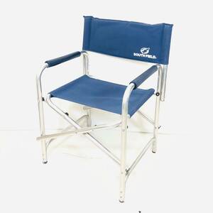 SOUTH FIELD サウスフィールド 折り畳み チェア 椅子 イス BBQ キャンプ アウトドア Chair 1人用 紺色 ネイビー 肘掛け 軽量 コンパクト