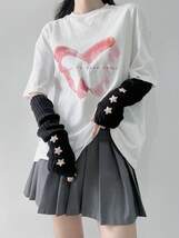 レディース アクセサリー 手袋 1ペア 女性 アームスリーブは指なし & スタープリント 2 スタイル 袖口で編まれ、日常/デート_画像1