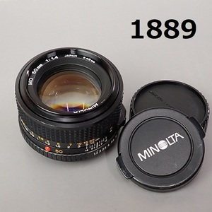 FK-1889◆ミノルタ　MINOLTA MD 50mm 1:1.4　絞り羽根OK 20240229