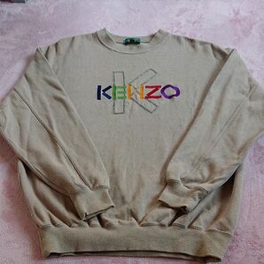 KENZO ケンゾー トレーナー ビッグロゴ刺繍 古着 ヴィンテージ レトロ L スウェット ケンゾーゴルフ