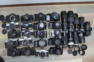 ２　一眼レフフィルムカメラ　まとめ　Contax Minolta X-7 50mm F1.4 ricoholympus om-1 Canon EF Nikon nikomat