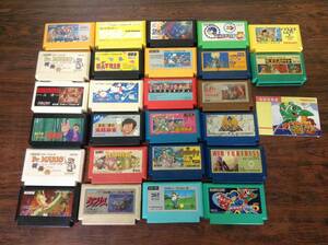 Nintendo Famicom 26games working tested 任天堂 ファミコン スーパーマリオブラザーズ ロックマン3 他 ゲーム26本 動作確認済 D249