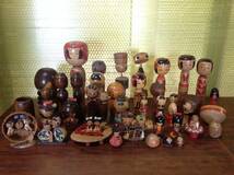 Kokeshi Doll Lots of 40 Japanese Wooden Kawaii etc. こけし 卯三郎他 40本 日本人形 伝統工芸 木工芸 古玩具 レトロ D230_画像2