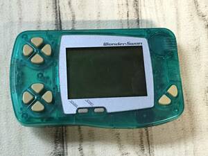 Wonder Swan Skeleton Green Bandai Console tested ワンダースワン クリアグリーン 本体 動作確認済 D193