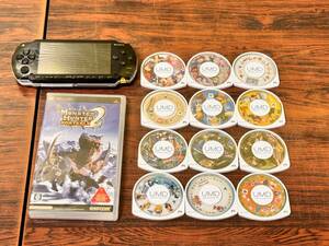 SONY PlayStation Portable PSP console psp-1000 13games tested ソニー ソフト UMD VIDEO 本体 ゲーム 13本 まとめ 動作確認済 D296