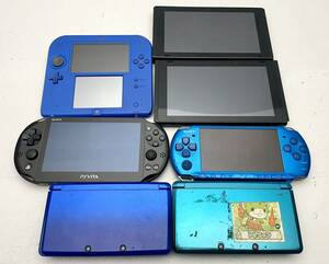 [1円～] ゲーム本体 まとめ 7台 Nintendo 任天堂 2DS / 3DS / Switch / PSP-3000 / PSvita ジャンク まとめて