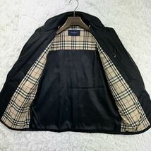 希少! バーバリーブラックレーベル BURBERRY BLACK LABEL 中綿キルティングジャケット アウター ブルゾン ノバチェック ラムレザー襟 黒 L_画像5