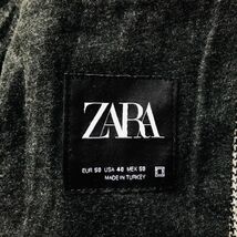 ザラ ZARA スーツ　セットアップ　テーラードジャケット　ジャケットeur50 パンツeurM グレー　千鳥柄　ストレッチ　サイドベンツ　_画像3