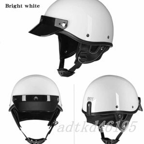 サイズ色選べる バイク レトロ ヘルメット ハーレー ヴィンテージ メンズ レディース ハーフヘルメット 軽量モデル ジェットヘルメットの画像2