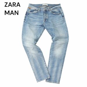 ZARA MAN ザラ マン ダメージ加工★ スキニー デニム パンツ ジーンズ Sz.34　メンズ　A4B00636_2#R