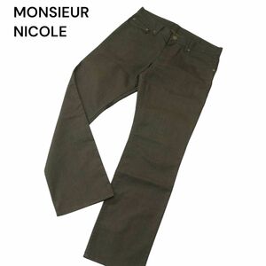 MONSIEUR NICOLE ムッシュ ニコル 通年 ヘリンボーン★ デニム パンツ ジーンズ Sz.46　メンズ　A4B00581_1#R