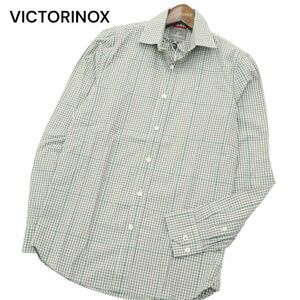 【新品 未使用】 VICTORINOX ビクトリノックス 通年 SLIM FIT ロゴ刺繍 長袖 チェック シャツ Sz.XS　メンズ　A4T00959_1#C