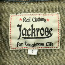 JACKROSE ジャックローズ ダメージ加工★ 襟ワイヤー ダブルジップ デニム ジャケット ブルゾン Gジャン Sz.4　メンズ　A4T01070_2#O_画像5