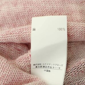 BEAUTY&YOUTH ユナイテッドアローズ 春夏 麻 リネン100％★ ポケット メランジ ニット セーター カットソー Sz.M メンズ A4T01090_2#Jの画像7