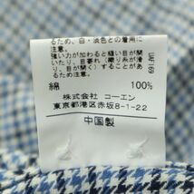 【新品 未使用】 coen コーエン 通年 ハウンドトゥース 長袖 レギュラーカラー シャツ Sz.S　メンズ　A4T01078_2#C_画像10