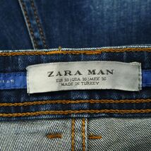 ZARA MAN ザラ マン 通年 USED加工★ ストレッチ スキニー デニム パンツ ジーンズ Sz.30　メンズ　A4B00729_2#R_画像7