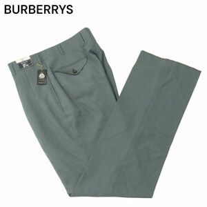 タグ付き★ BURBERRYS ヴィンテージ バーバリー 通年 ツータック スラックス パンツ Sz.82　メンズ グレー　A4B00764_2#R