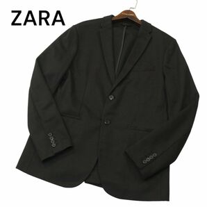 ZARA ザラ マン 現行タグ★ 通年 アンコン テーラード ジャケット Sz.XL メンズ 黒 大きいサイズ  A4T01288_2#Oの画像1
