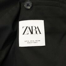 ZARA ザラ マン 現行タグ★ 通年 アンコン テーラード ジャケット Sz.XL　メンズ 黒 大きいサイズ 　A4T01288_2#O_画像6