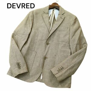 美品★ DEVRED 1902 メンズブランド 通年 背抜き EXTRA SLIM FIT アンコン テーラード ジャケット Sz.46　メンズ　A4T01225_2#O