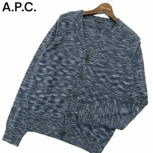 A.P.C. アーペーセー 通年 メランジ★ コットン ニット カーディガン Sz.XS　メンズ　A4T01204_2#L