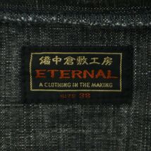 ETERNAL 備中倉敷工房 倉 エターナル カットオフ★ スタンドカラー カバーオール デニム ジャケット Sz.38　メンズ グレー　A4T01200_2#O_画像6