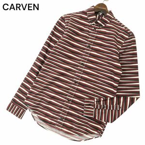 CARVEN カルヴェン 通年 マルチボーダー★ 長袖 ボタンダウン シャツ Sz.37　メンズ　A4T01365_2#C