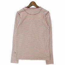 PRETTY GREEN プリティグリーン 通年 ロゴワッペン★ 長袖 ヘンリーネック ボーダー カットソー ロンTシャツ Sz.2　メンズ　A4T01344_2#F_画像4