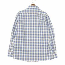 【新品 未使用】 SIMPLE LIFE シンプルライフ レナウン 春夏 麻 リネン混 長袖 チェック シャツ Sz.L　メンズ　A4T01538_2#A_画像4