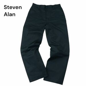 美品★ Steven Alan スティーブンアラン COTTON WEAPON STRAIGHT TROUSERS★ ストレート スラックス パンツ Sz.M　メンズ 紺　A4B00854_2#R