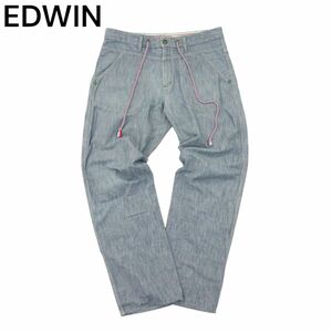 EDWIN エドウィン ダンガリー 717RS バナナファイバー★ イージー シャンブレー パンツ Sz.XL　メンズ 大きいサイズ 日本製　A4B00840_2#P