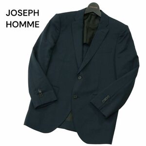 美品★ JOSEPH HOMME ジョセフ オム 通年 背抜き 2B アンコン テーラード ジャケット Sz.44　メンズ ネイビー　A4T01477_2#O