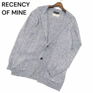 RECENCY OF MINE アバハウス 春夏 麻 フレンチ リネン100%★ ニット ジャケット カーディガン Sz.48　メンズ　A4T01500_2#M