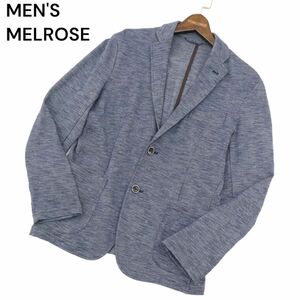 MEN'S MELROSE メンズメルローズ 春夏 メランジ★ ストレッチ 2B アンコン テーラード ジャケット Sz.3　メンズ　A4T01494_2#M