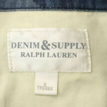 DENIM&SUPPLY ラルフローレン 通年 カモフラ 迷彩 総柄★ USED加工 長袖 デニム ウエスタン シャツ Sz.S　メンズ　A4T01587_2#C_画像5