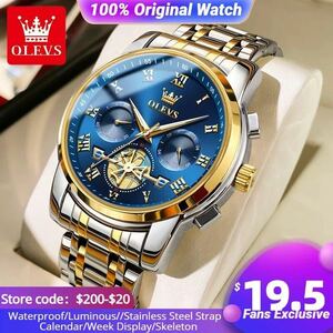 【日本未発売 アメリカ価格20,000円】OLEVS メンズ腕時計 高級腕時計 メンズウォッチ