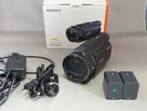 美品　SONY ソニー HANDYCAM 4Kデジタルビデオカメラ FDR-AX60　バッテリー2個　動作品_画像1